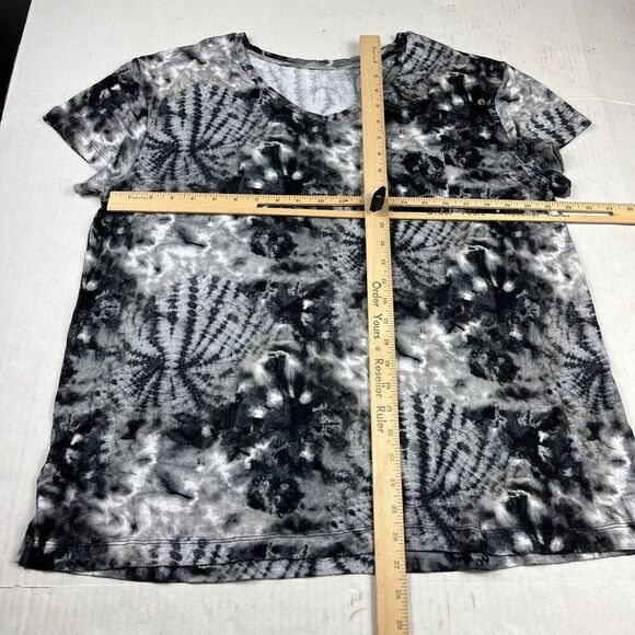 Ugg Koolaburra Knit T-Shirt Hippie Tie Dye Boho Short Sleeve Festival Top XL - Picture 7 of 11